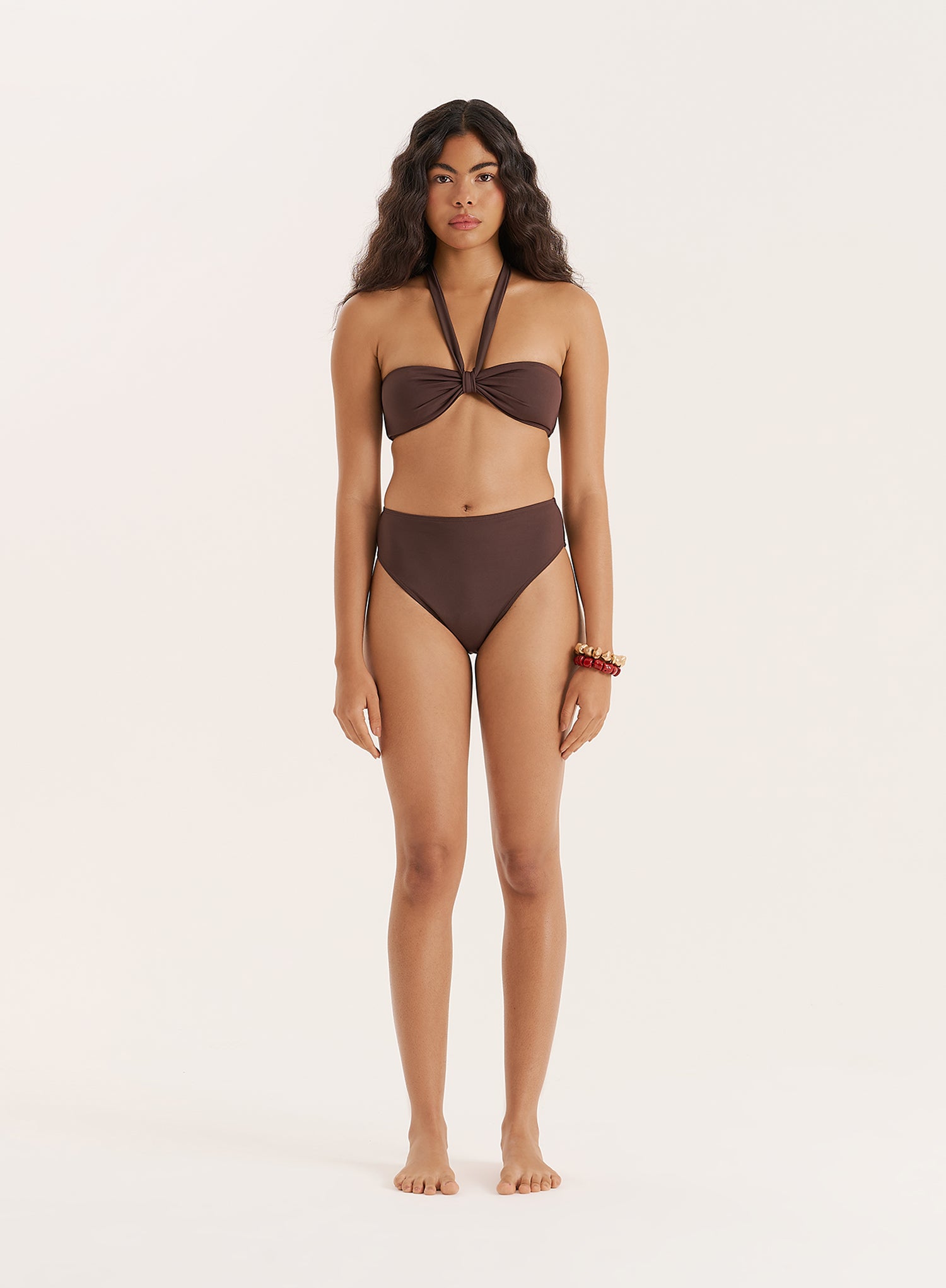 Chocolate High Waisted Bikini Bottom